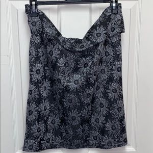 Lula Roe grey floral mini skirt